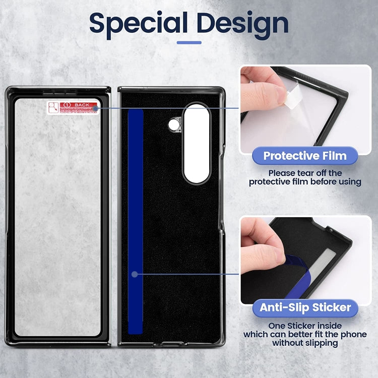 For Samsung Galaxy Z Fold6 VIETAO Crazy Horse Texture PU Phone Case