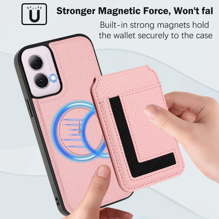 For Motorola Moto G Power 5G 2024 CX01 Detachable Magsafe Magnetic Card Bag Phone Case