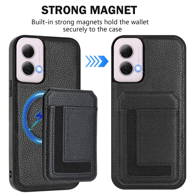 For Motorola Moto G Power 5G 2024 CX01 Detachable Magsafe Magnetic Card Bag Phone Case