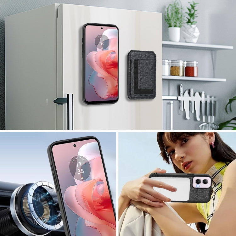 For Motorola Moto G Power 5G 2024 CX01 Detachable Magsafe Magnetic Card Bag Phone Case