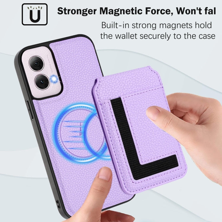 For Motorola Moto G Power 5G 2024 CX01 Detachable Magsafe Magnetic Card Bag Phone Case