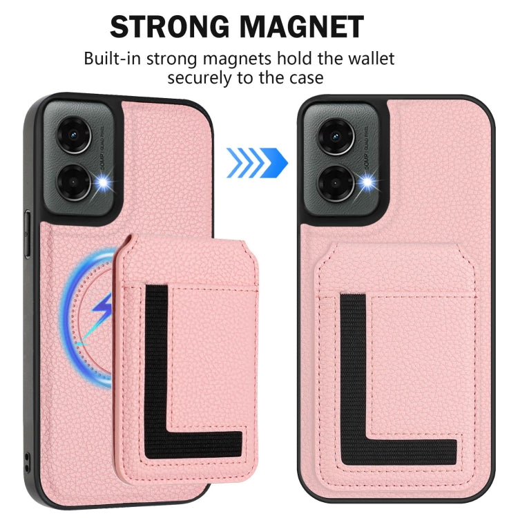 For Motorola Moto G 5G 2024 CX01 Detachable Magsafe Magnetic Card Bag Phone Case