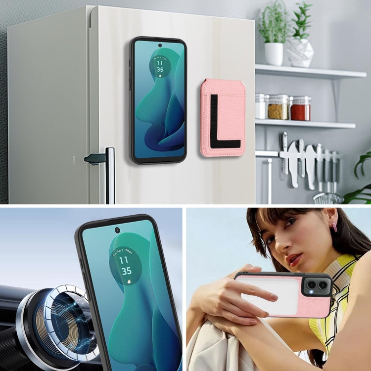 For Motorola Moto G 5G 2024 CX01 Detachable Magsafe Magnetic Card Bag Phone Case