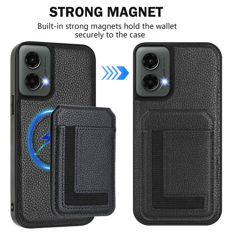 For Motorola Moto G 5G 2024 CX01 Detachable Magsafe Magnetic Card Bag Phone Case