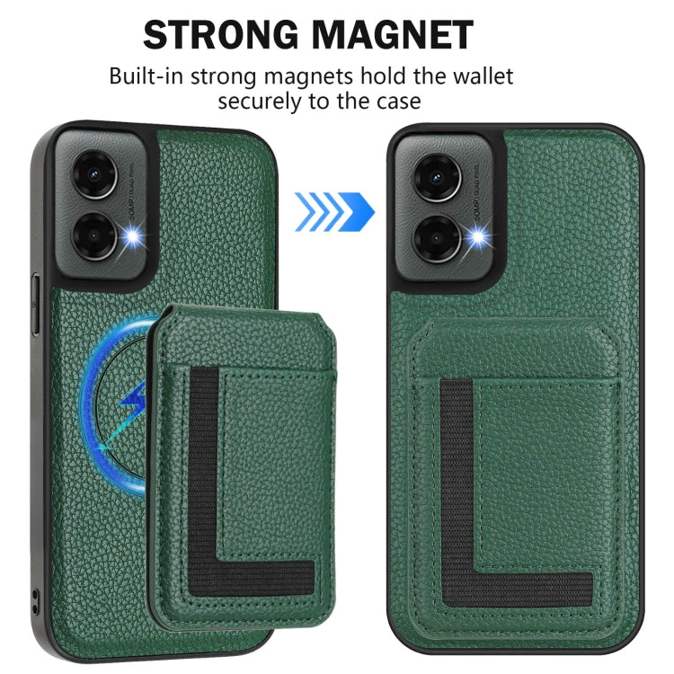 For Motorola Moto G 5G 2024 CX01 Detachable Magsafe Magnetic Card Bag Phone Case