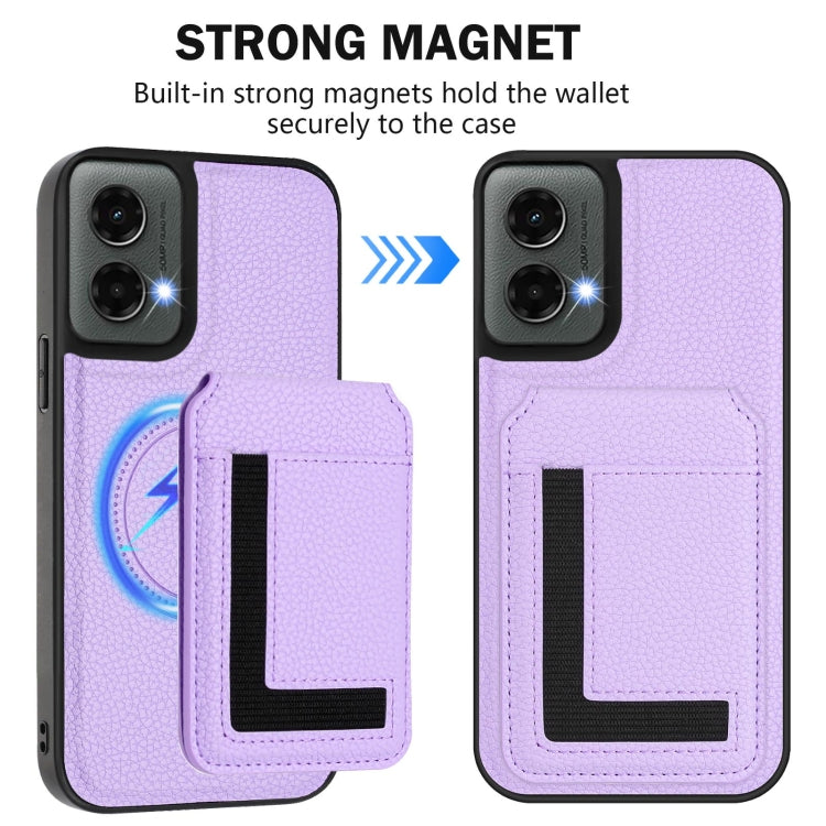For Motorola Moto G 5G 2024 CX01 Detachable Magsafe Magnetic Card Bag Phone Case