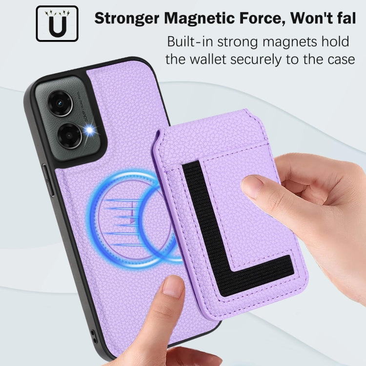 For Motorola Moto G 5G 2024 CX01 Detachable Magsafe Magnetic Card Bag Phone Case