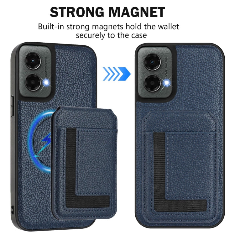 For Motorola Moto G 5G 2024 CX01 Detachable Magsafe Magnetic Card Bag Phone Case