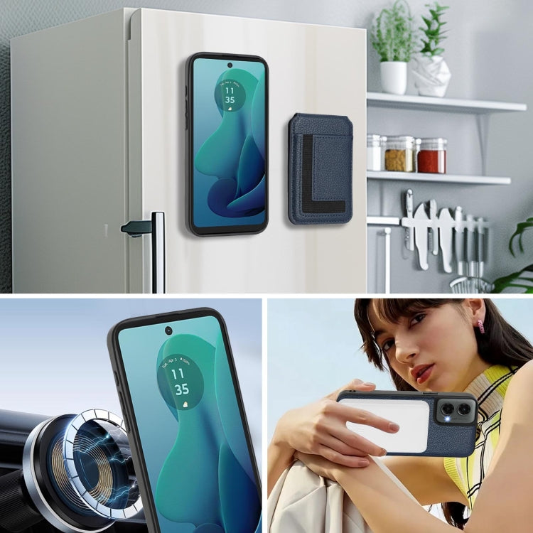 For Motorola Moto G 5G 2024 CX01 Detachable Magsafe Magnetic Card Bag Phone Case