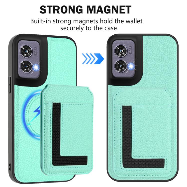 For Motorola Edge 50 Fusion CX01 Detachable Magsafe Magnetic Card Bag Phone Case