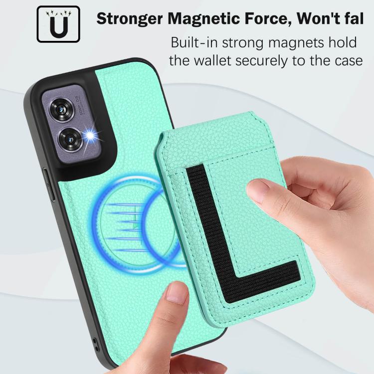 For Motorola Edge 50 Fusion CX01 Detachable Magsafe Magnetic Card Bag Phone Case