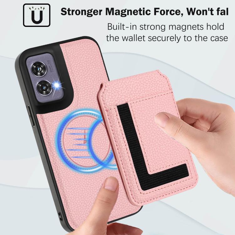 For Motorola Edge 50 Fusion CX01 Detachable Magsafe Magnetic Card Bag Phone Case