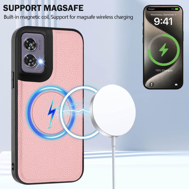 For Motorola Edge 50 Fusion CX01 Detachable Magsafe Magnetic Card Bag Phone Case