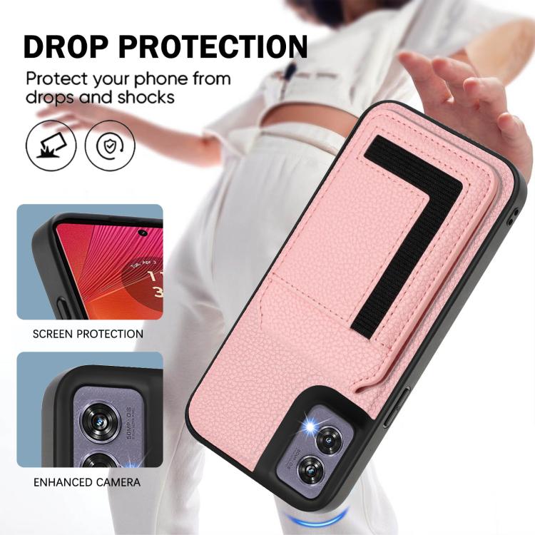For Motorola Edge 50 Fusion CX01 Detachable Magsafe Magnetic Card Bag Phone Case