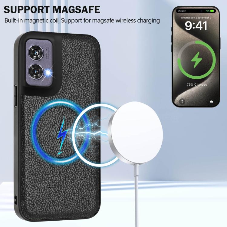 For Motorola Edge 50 Fusion CX01 Detachable Magsafe Magnetic Card Bag Phone Case