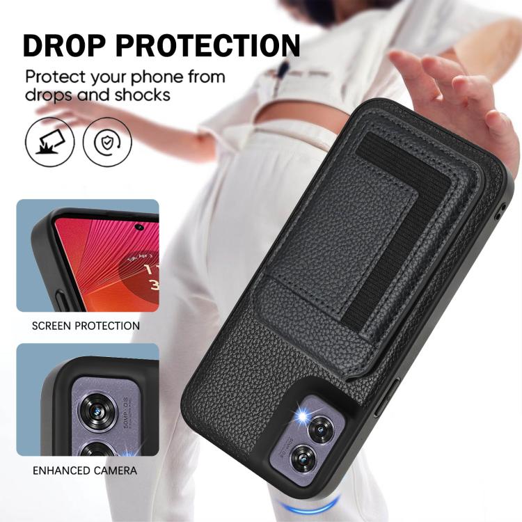 For Motorola Edge 50 Fusion CX01 Detachable Magsafe Magnetic Card Bag Phone Case
