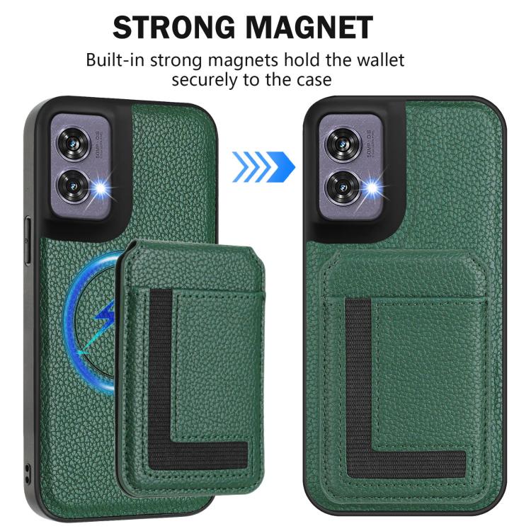 For Motorola Edge 50 Fusion CX01 Detachable Magsafe Magnetic Card Bag Phone Case