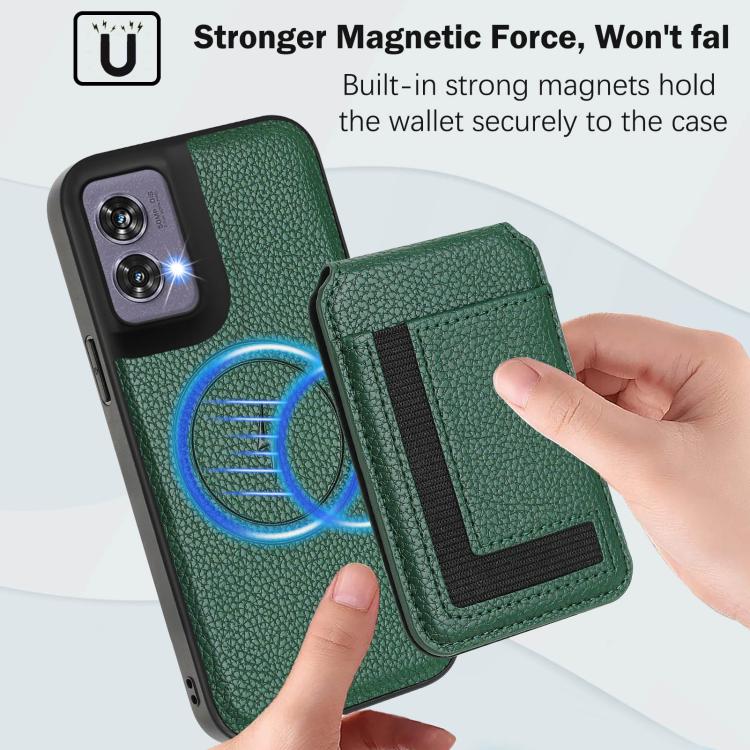 For Motorola Edge 50 Fusion CX01 Detachable Magsafe Magnetic Card Bag Phone Case