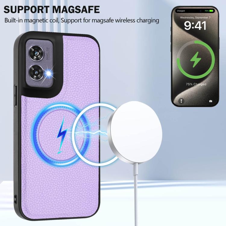For Motorola Edge 50 Fusion CX01 Detachable Magsafe Magnetic Card Bag Phone Case