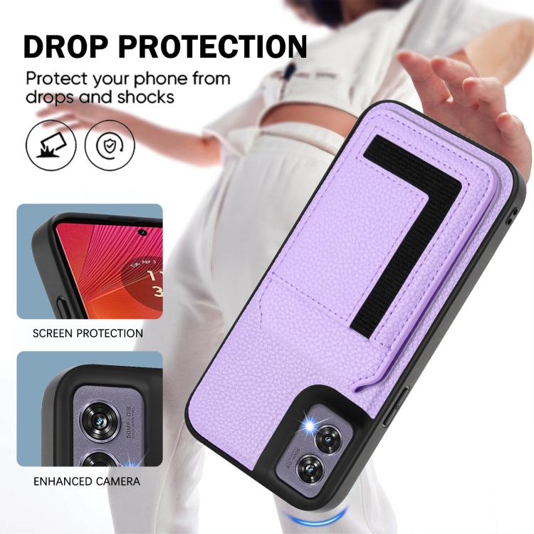 For Motorola Edge 50 Fusion CX01 Detachable Magsafe Magnetic Card Bag Phone Case