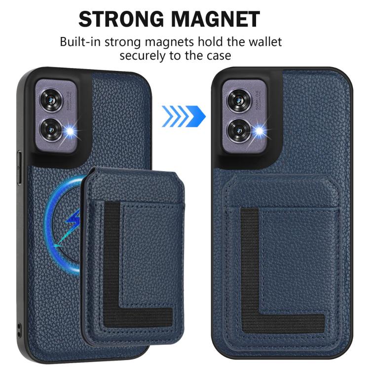 For Motorola Edge 50 Fusion CX01 Detachable Magsafe Magnetic Card Bag Phone Case