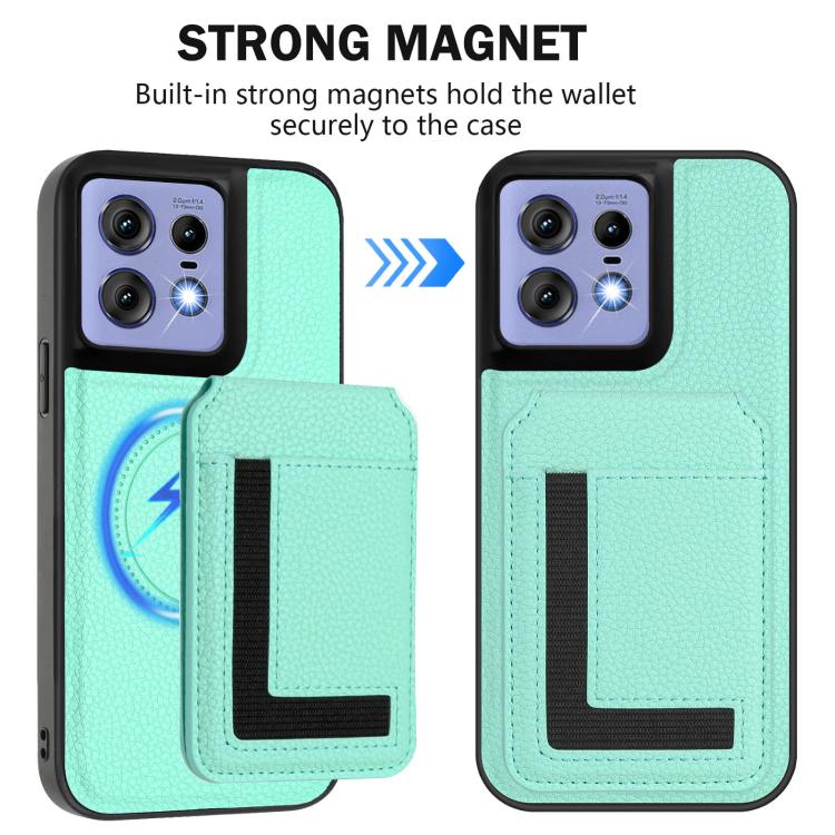 For Motorola Edge 50 Pro CX01 Detachable Magsafe Magnetic Card Bag Phone Case