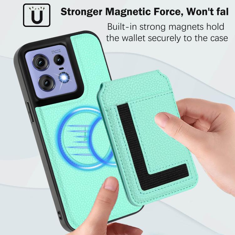 For Motorola Edge 50 Pro CX01 Detachable Magsafe Magnetic Card Bag Phone Case