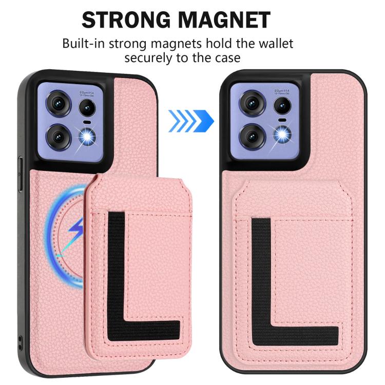 For Motorola Edge 50 Pro CX01 Detachable Magsafe Magnetic Card Bag Phone Case