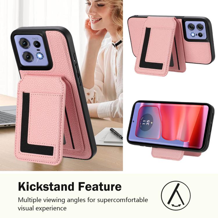For Motorola Edge 50 Pro CX01 Detachable Magsafe Magnetic Card Bag Phone Case