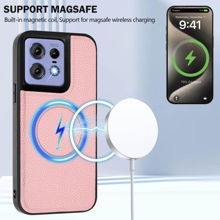 For Motorola Edge 50 Pro CX01 Detachable Magsafe Magnetic Card Bag Phone Case