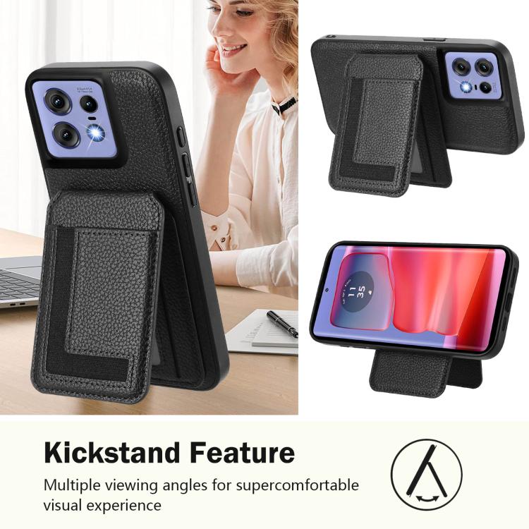 For Motorola Edge 50 Pro CX01 Detachable Magsafe Magnetic Card Bag Phone Case