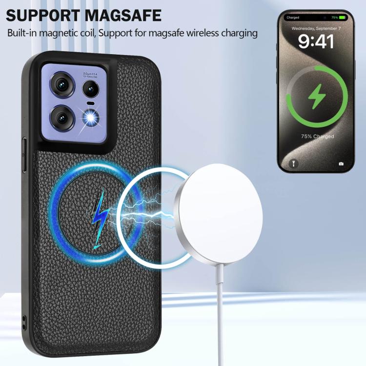 For Motorola Edge 50 Pro CX01 Detachable Magsafe Magnetic Card Bag Phone Case