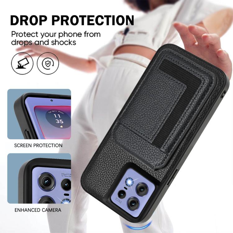 For Motorola Edge 50 Pro CX01 Detachable Magsafe Magnetic Card Bag Phone Case