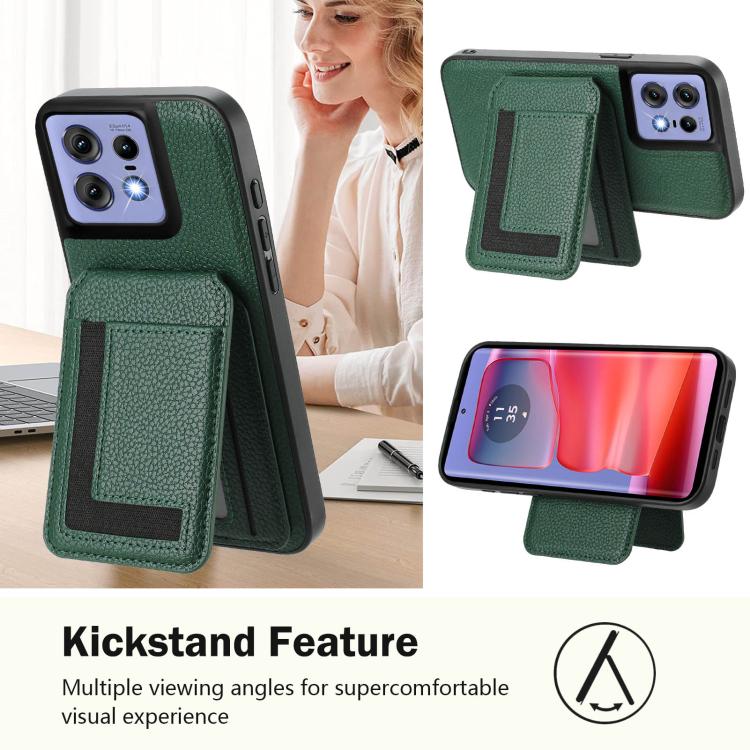 For Motorola Edge 50 Pro CX01 Detachable Magsafe Magnetic Card Bag Phone Case