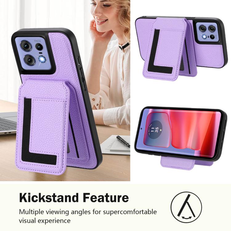 For Motorola Edge 50 Pro CX01 Detachable Magsafe Magnetic Card Bag Phone Case