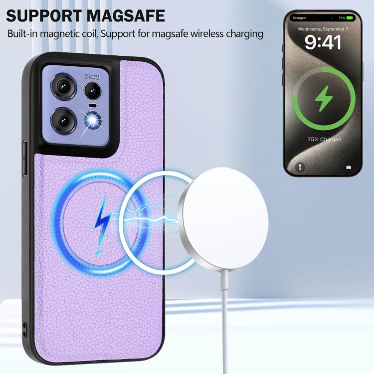For Motorola Edge 50 Pro CX01 Detachable Magsafe Magnetic Card Bag Phone Case