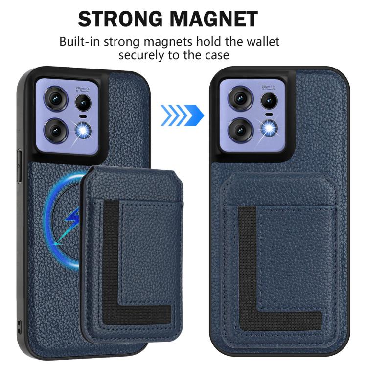 For Motorola Edge 50 Pro CX01 Detachable Magsafe Magnetic Card Bag Phone Case