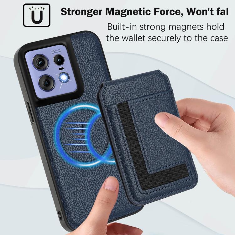 For Motorola Edge 50 Pro CX01 Detachable Magsafe Magnetic Card Bag Phone Case