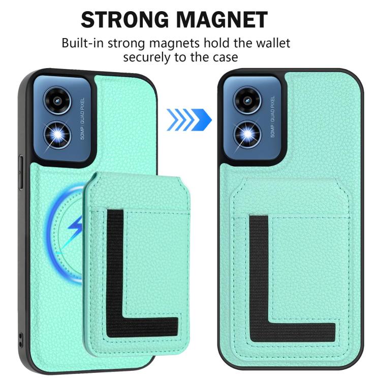For Motorola Moto G Play 2024 4G CX01 Detachable Magsafe Magnetic Card Bag Phone Case