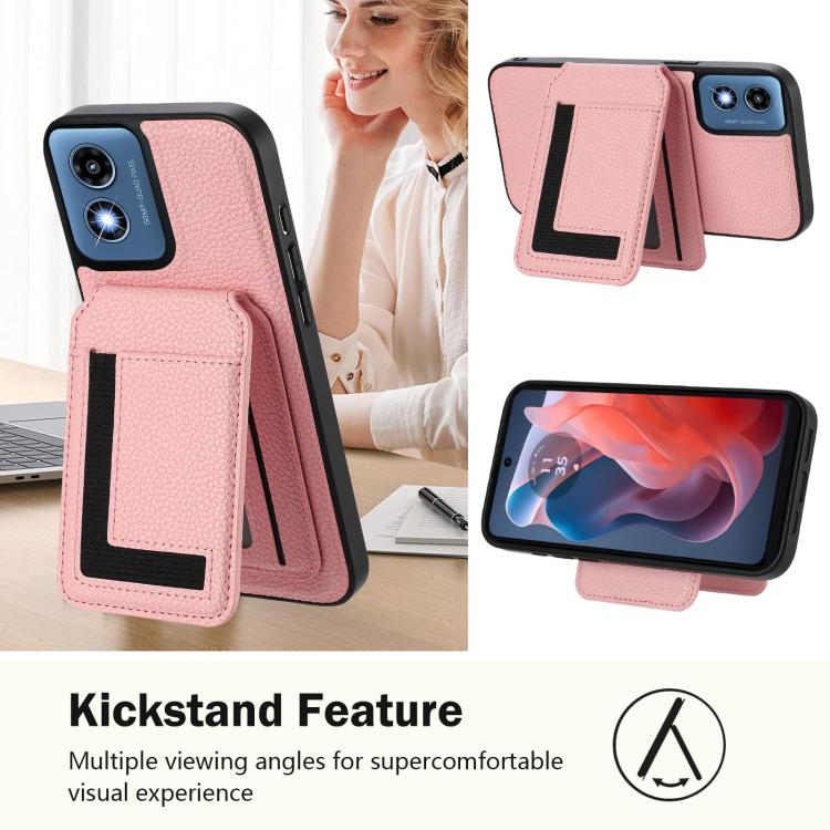 For Motorola Moto G Play 2024 4G CX01 Detachable Magsafe Magnetic Card Bag Phone Case