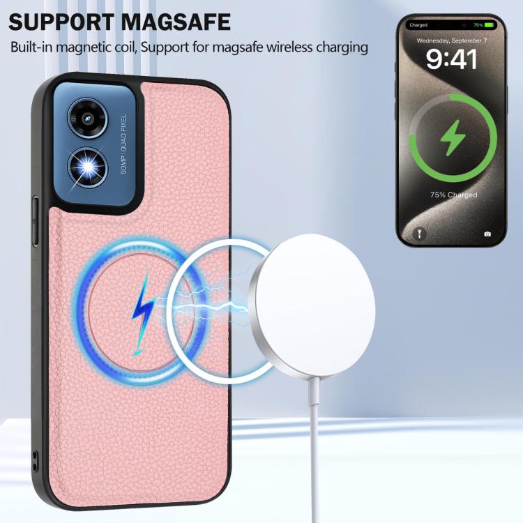 For Motorola Moto G Play 2024 4G CX01 Detachable Magsafe Magnetic Card Bag Phone Case