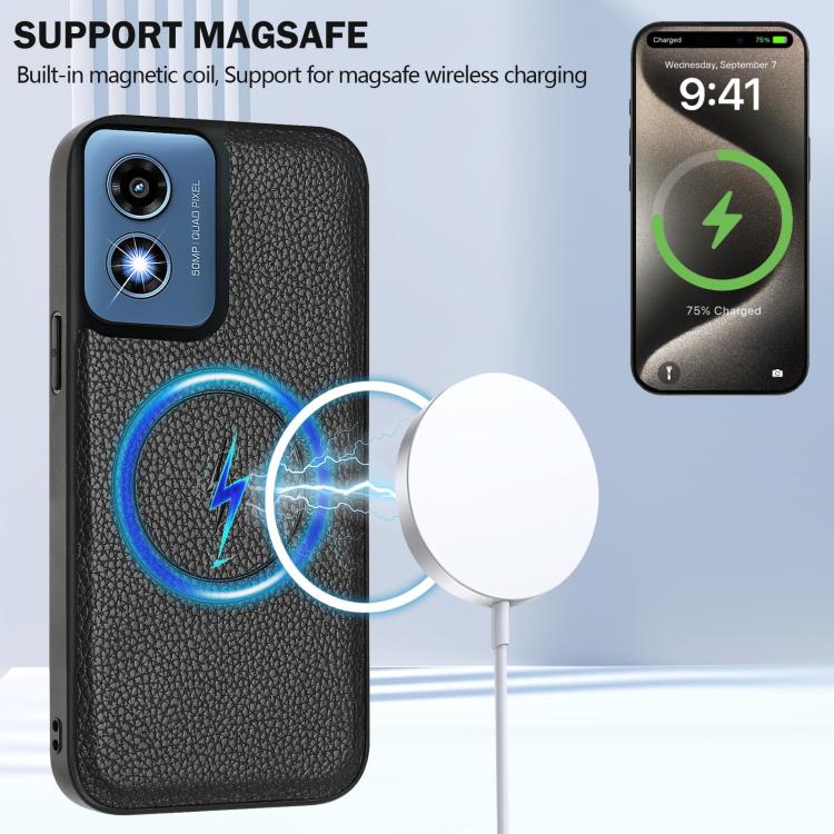 For Motorola Moto G Play 2024 4G CX01 Detachable Magsafe Magnetic Card Bag Phone Case