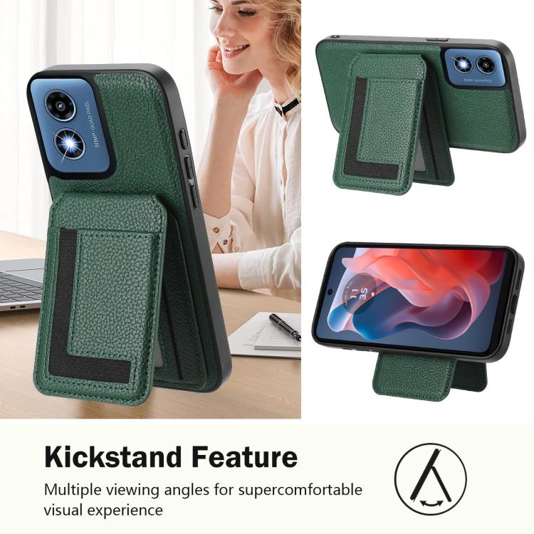 For Motorola Moto G Play 2024 4G CX01 Detachable Magsafe Magnetic Card Bag Phone Case
