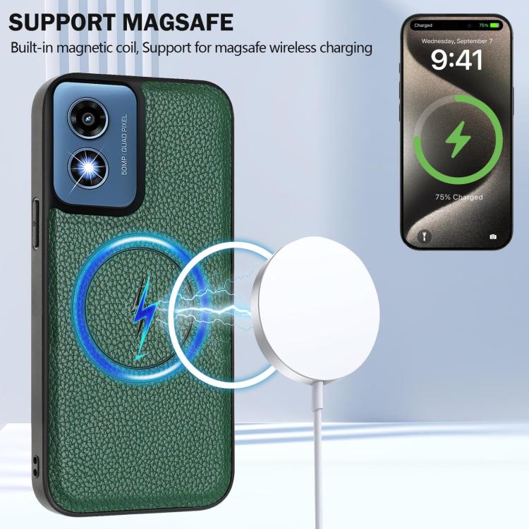 For Motorola Moto G Play 2024 4G CX01 Detachable Magsafe Magnetic Card Bag Phone Case