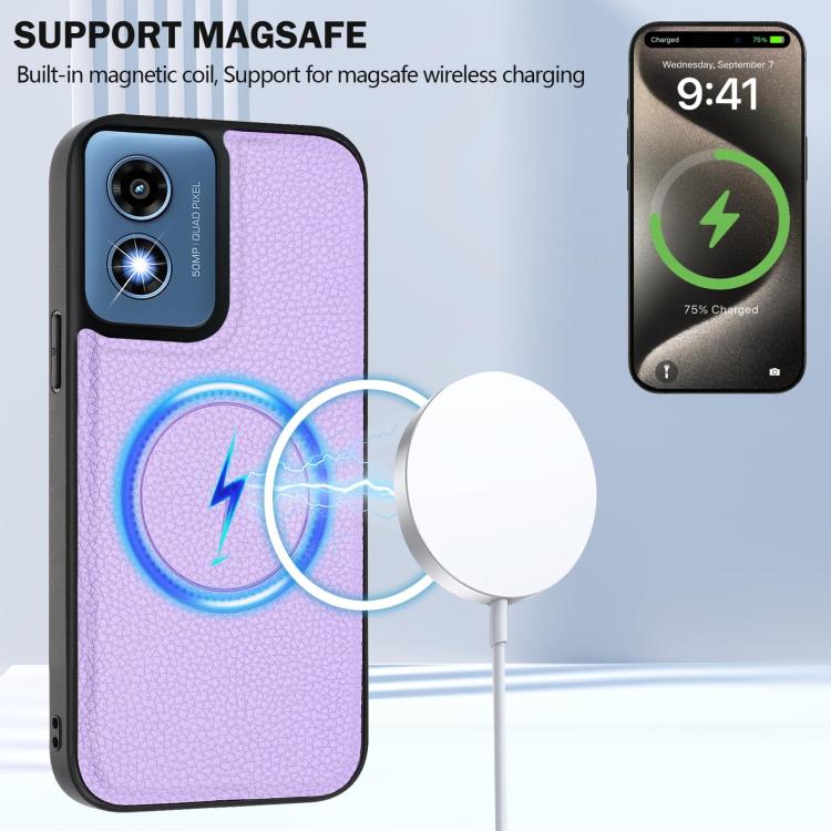 For Motorola Moto G Play 2024 4G CX01 Detachable Magsafe Magnetic Card Bag Phone Case