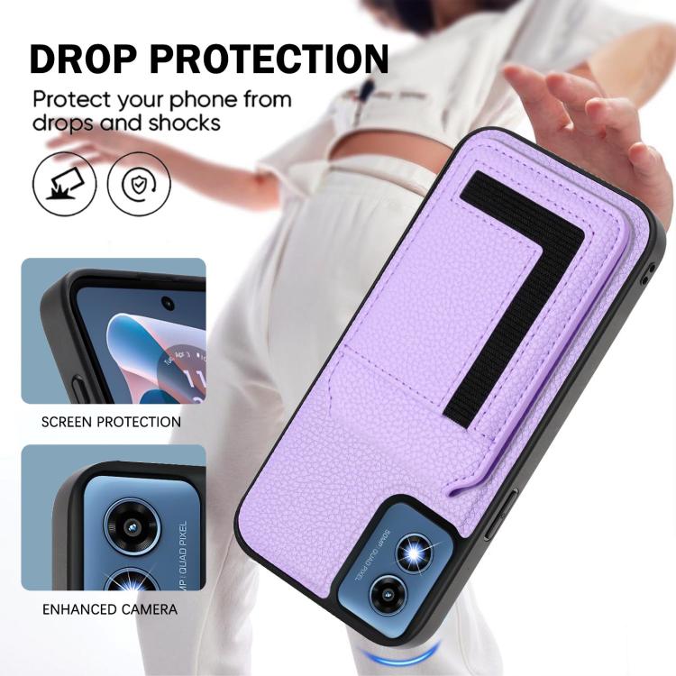 For Motorola Moto G Play 2024 4G CX01 Detachable Magsafe Magnetic Card Bag Phone Case