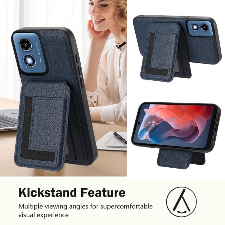 For Motorola Moto G Play 2024 4G CX01 Detachable Magsafe Magnetic Card Bag Phone Case