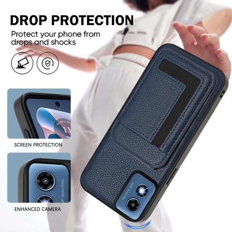 For Motorola Moto G Play 2024 4G CX01 Detachable Magsafe Magnetic Card Bag Phone Case