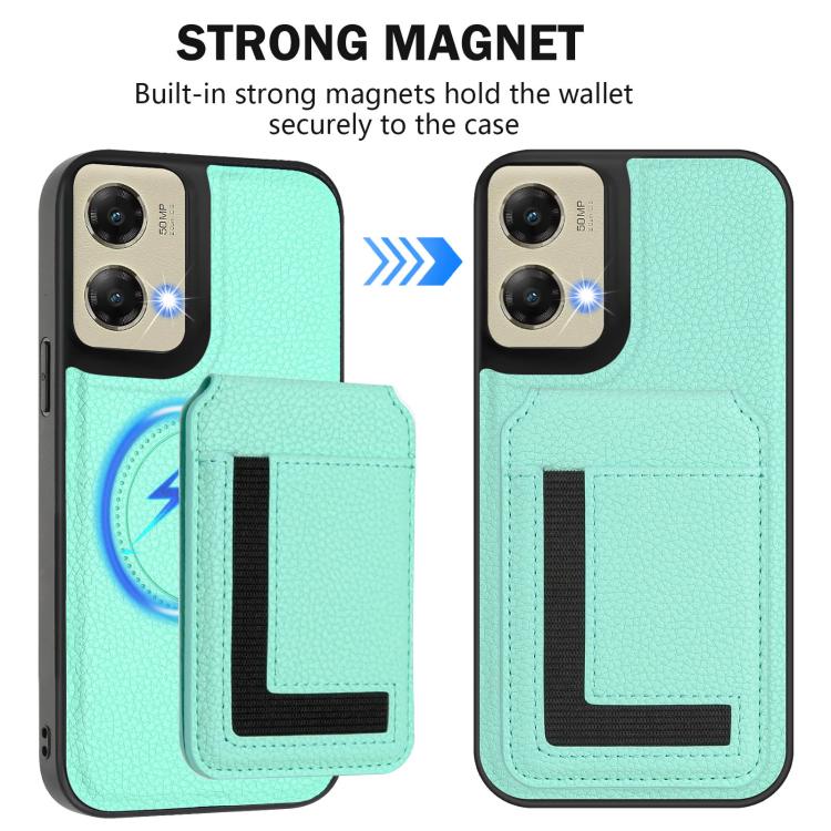 For Motorola Moto G Stylus 5G 2024 CX01 Detachable Magsafe Magnetic Card Bag Phone Case