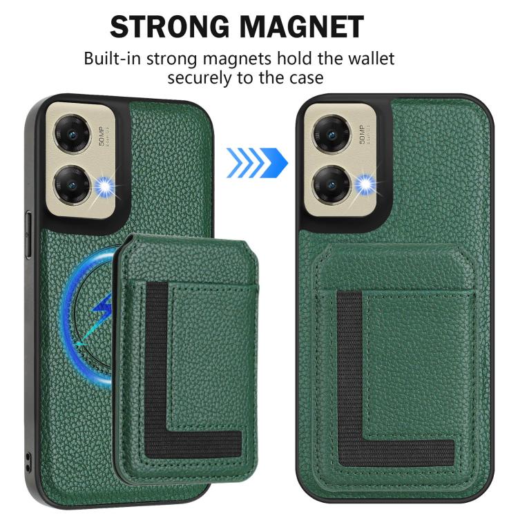 For Motorola Moto G Stylus 5G 2024 CX01 Detachable Magsafe Magnetic Card Bag Phone Case